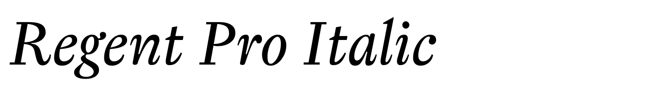 Regent Pro Italic